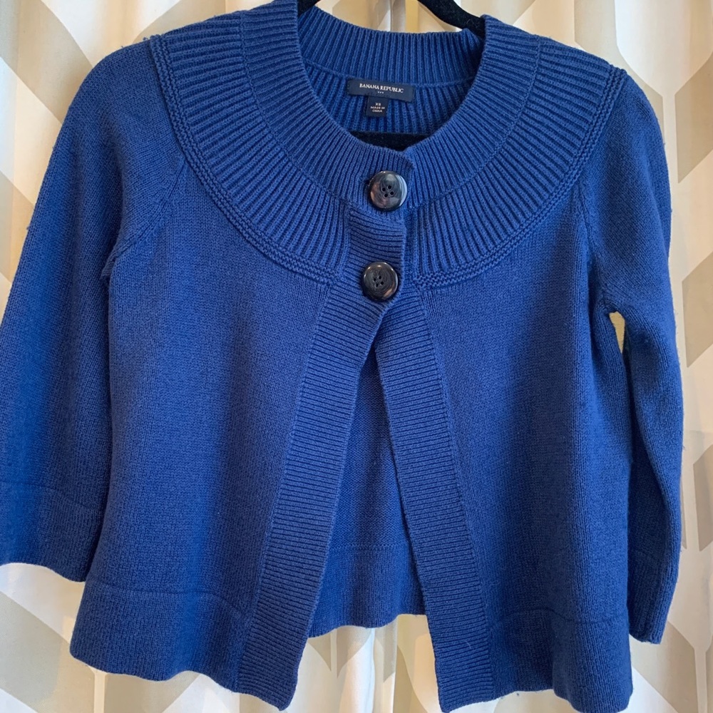 Banana Republic Blue cropped cardigan